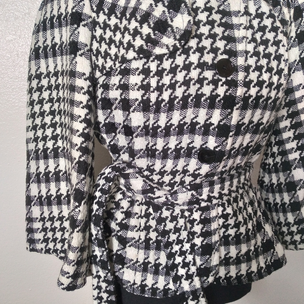 East 5th Black and White Houndstooth Jacket Womens Size- Small - Picture 4 of 9